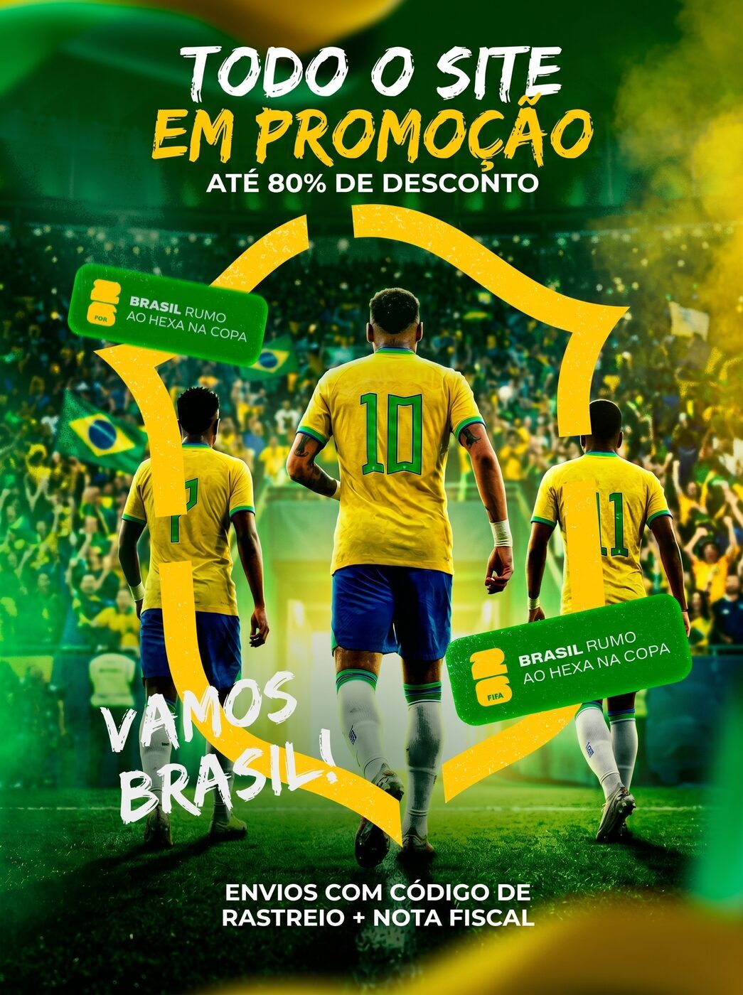 Brasil na Copa — Site inteiro em promoção, até 80% OFF